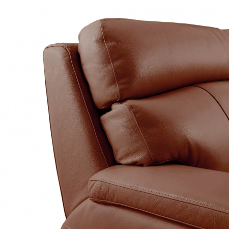 Set 2 canapele NABUCCO, canapea 3 locuri cu 2 reclinere electrice bi-motorizate, tetiere reglabile electric, port USB, 216x103 cm si canapea 2 locuri fara reclinere, 172x103 cm, Piele naturala Italian [5]