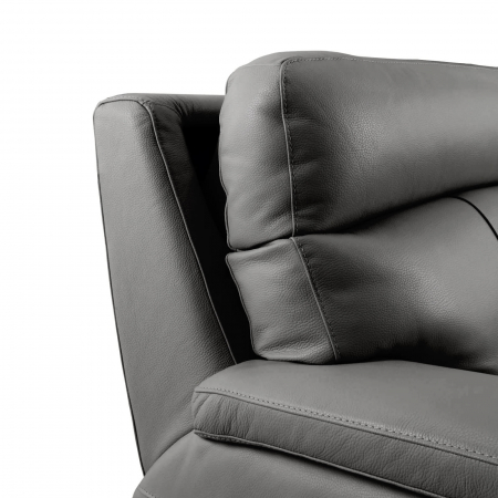 Set 2 canapele NABUCCO, canapea 3 locuri cu 2 reclinere electrice bi-motorizate, tetiere reglabile electric, port USB, 216x103 cm si canapea 2 locuri fara reclinere, 172x103 cm, Piele naturala Italian [6]