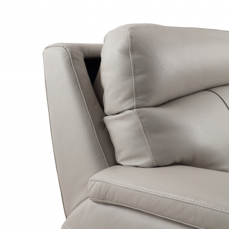 Set 2 canapele NABUCCO, canapea 3 locuri cu 2 reclinere electrice bi-motorizate, tetiere reglabile electric, port USB, 216x103 cm si canapea 2 locuri fara reclinere, 172x103 cm, Piele naturala Italian [6]
