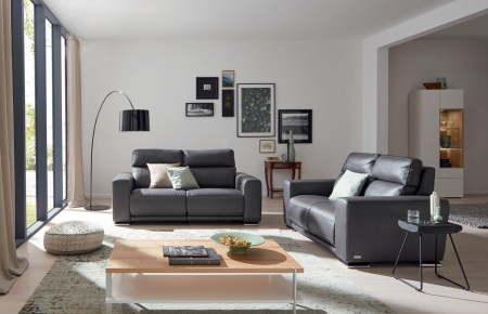Relax kanapék - Set canapele ALEXIA, 3-locuri cu 2-reclinere electrice si 2-locuri fara recliner, piele