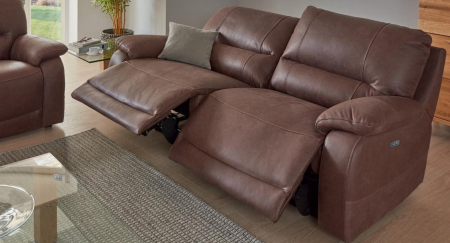 Set canapele ALLEGRA, 3-locuri cu 2-reclinere electrice  si 2-locuri fara recliner si fotoliu cu recliner electric, piele [2]
