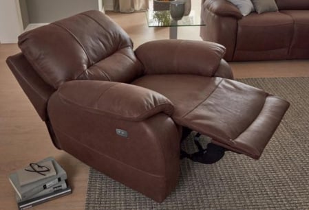 Set canapele ALLEGRA, 3-locuri cu 2-reclinere electrice  si 2-locuri fara recliner si fotoliu cu recliner electric, piele [4]