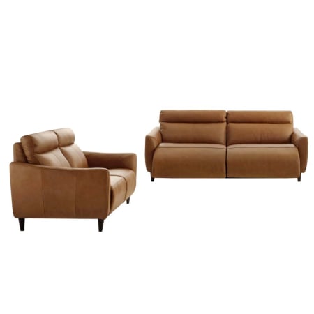 Set canapele MANERA, 3-locuri cu 2-reclinere electrice  si 2-locuri fara recliner, piele [2]