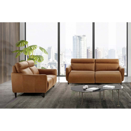 Set canapele MANERA, 3-locuri cu 2-reclinere electrice  si 2-locuri fara recliner, piele [3]