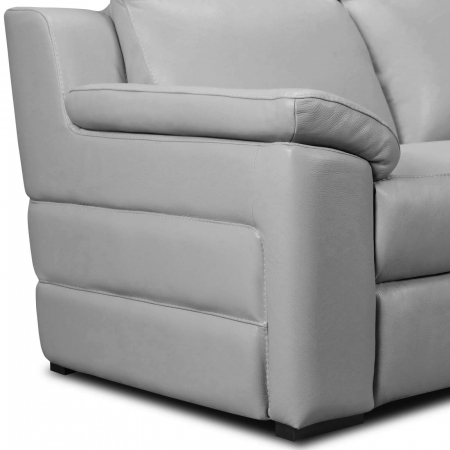 Set canapele VENTADOR, canapea 3 locuri cu 2 reclinere electrice, 196x10 cm, canapea 2 locuri fara reclinere, 176x100 cm si fotoliu cu recliner electric, Piele naturala Italiana [2]