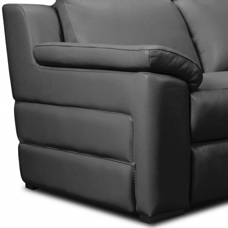 Set canapele VENTADOR, canapea 3 locuri cu 2 reclinere electrice, 196x10 cm, canapea 2 locuri fara reclinere, 176x100 cm si fotoliu cu recliner electric, Piele naturala Italiana [2]