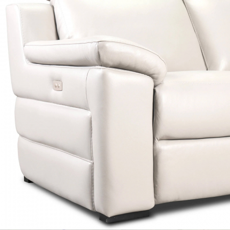 Set canapele VENTADOR, canapea 3 locuri cu 2 reclinere electrice, 196x10 cm, canapea 2 locuri fara reclinere, 176x100 cm si fotoliu cu recliner electric, Piele naturala Italiana [1]