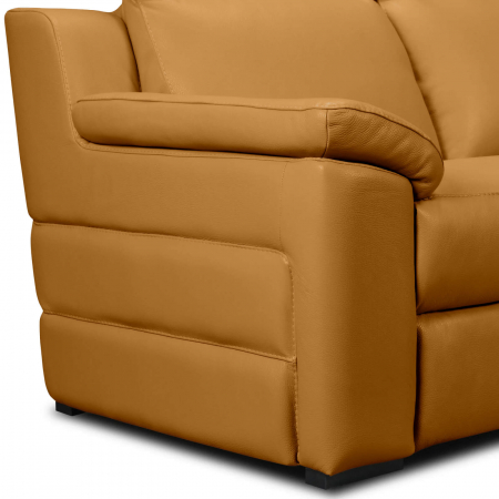 Set canapele VENTADOR, canapea 3 locuri cu 2 reclinere electrice, 196x10 cm, canapea 2 locuri fara reclinere, 176x100 cm si fotoliu cu recliner electric, Piele naturala Italiana [2]