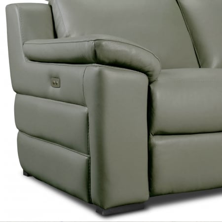 Set canapele VENTADOR, canapea 3 locuri cu 2 reclinere electrice, 196x10 cm, canapea 2 locuri fara reclinere, 176x100 cm si fotoliu cu recliner electric, Piele naturala Italiana [1]