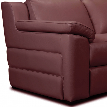 Set canapele VENTADOR, canapea 3 locuri cu 2 reclinere electrice, 196x10 cm, canapea 2 locuri fara reclinere, 176x100 cm si fotoliu cu recliner electric, Piele naturala Italiana [2]
