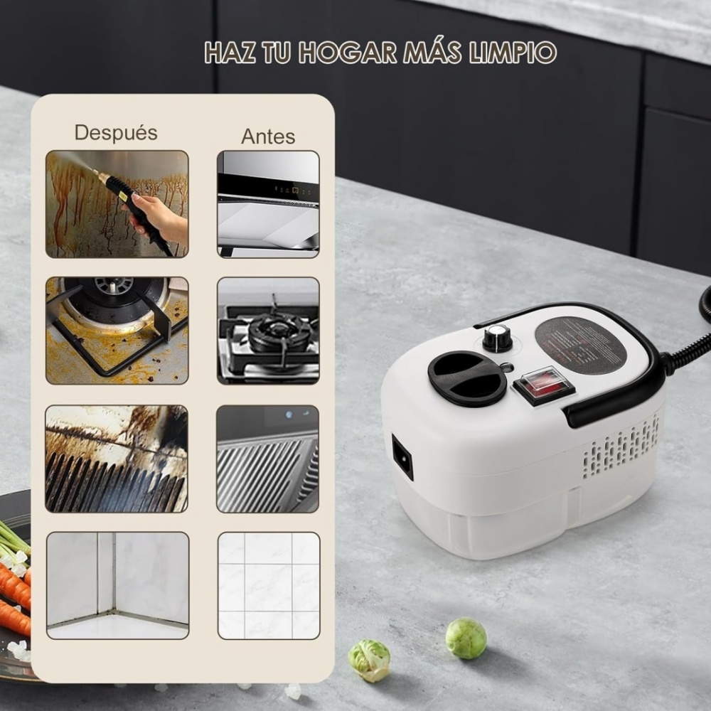 Aparat de Curățat cu Abur de Înaltă Presiune - 2500W, 3 Bari, 105°C, Rezervor 900 ml, Încălzire Rapidă, Furtun 2,2 m [5]