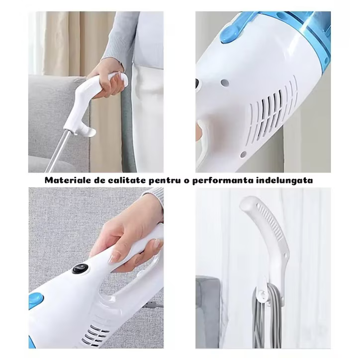 Aspirator Portabil 2-în-1, 600W, Filtru HEPA, Cablu 4 m, Aspirare Uscată pentru Casă și Mașină, Design Compact și Eficient pentru Curățare Rapidă [6]