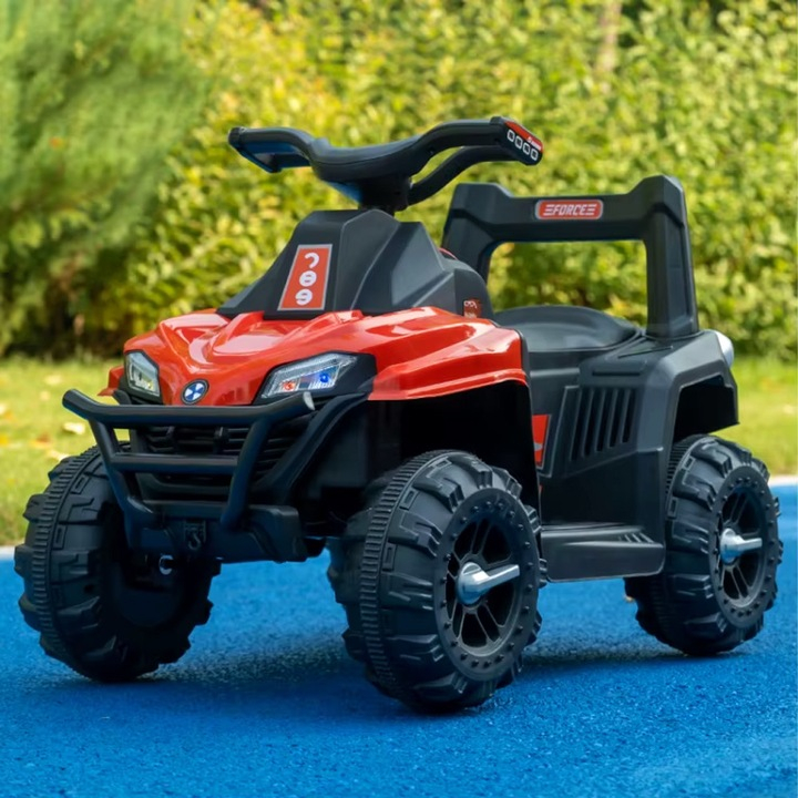 ATV Electric pentru Copii 12V, Lumini și Sunete, Viteză Reglabilă, Design Robust, Rosu [3]
