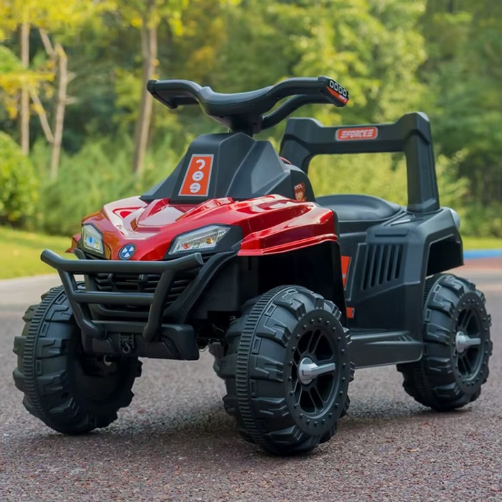 ATV Electric pentru Copii 12V, Lumini și Sunete, Viteză Reglabilă, Design Robust, Rosu [4]