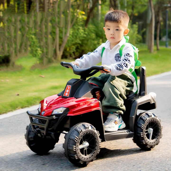 ATV Electric pentru Copii 12V, Lumini și Sunete, Viteză Reglabilă, Design Robust, Rosu [2]