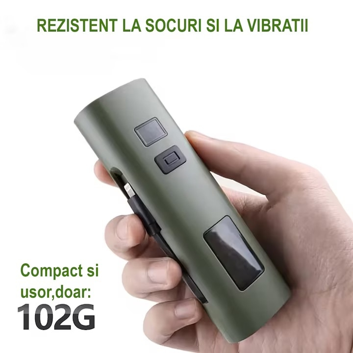 Lanternă LED Reîncărcabilă USB, 6 Moduri de Iluminare, Baterie 4000 mAh, Funcție Power Bank, Bază Magnetică, Portabilă pentru Camping, Casă și Atelier [9]