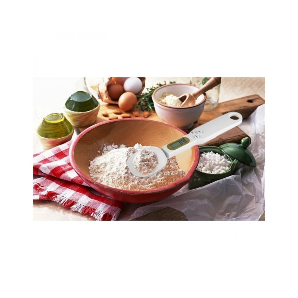 Lingură de Bucătărie cu Cântar Digital, Display LCD, Funcție TARE, Capacitate 500 g, Precizie 1 g, Măsurare în Grame și Oz, 228 x 55 x 23 mm [3]