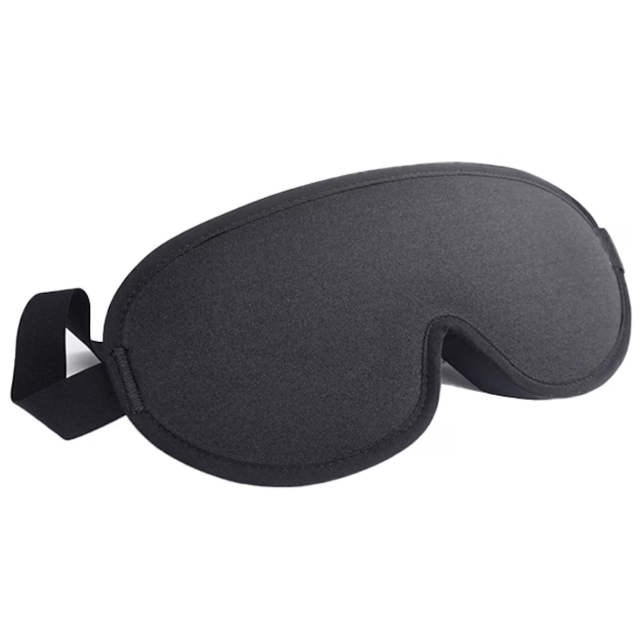 Mască de dormit ergonomică, material fin și confortabil, blocare lumină, pentru somn profund și relaxare, culoare negru [2]