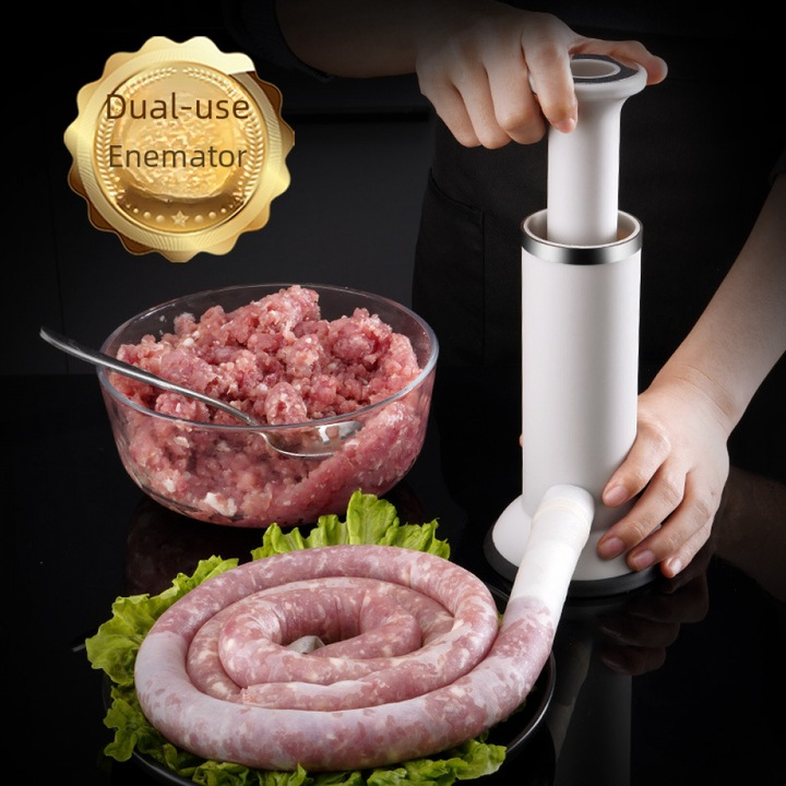 Mașină manuală pentru cârnați, model vertical compact, utilizare multifuncțională, material durabil, ușor de folosit și depozitat [4]