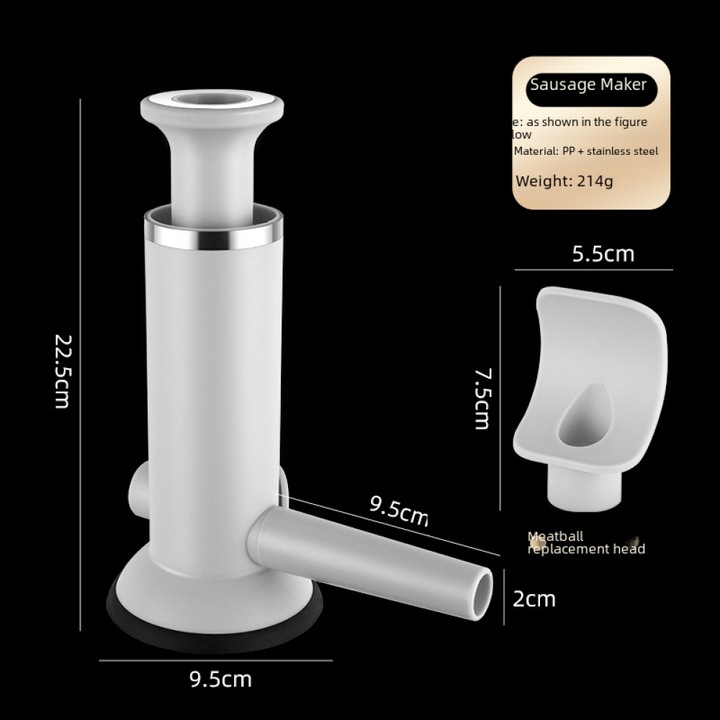 Mașină manuală pentru cârnați, model vertical compact, utilizare multifuncțională, material durabil, ușor de folosit și depozitat [3]