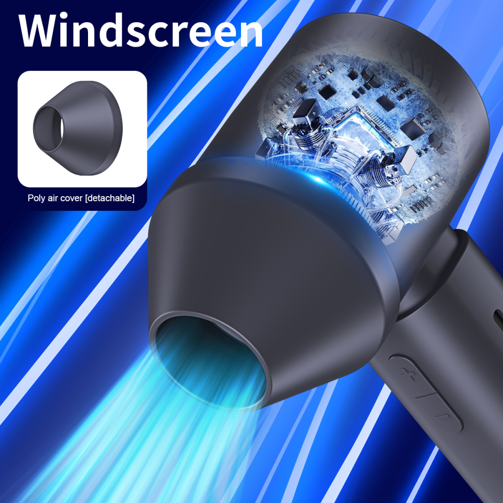 Mini ventilator portabil cu baterie 1200 mAh, display LCD, reglare viteză, flux de aer direcționat, design compact [8]