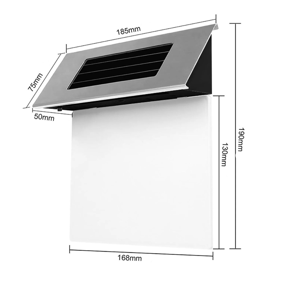 Număr de Casă Solar cu Iluminare LED - 4 LED-uri, Senzor de Lumină, Carcasă din Oțel Inoxidabil, Impermeabil, 19 × 18,5 × 5 cm, cu Set Cifre și Litere [4]