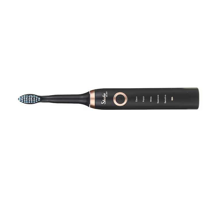 Periuță de Dinți Electrică, 5 Programe de Spălare, 26.000 Mișcări/Min, 4 Capete de Schimb Incluse, Lungime 20 cm, Design Modern Negru [2]