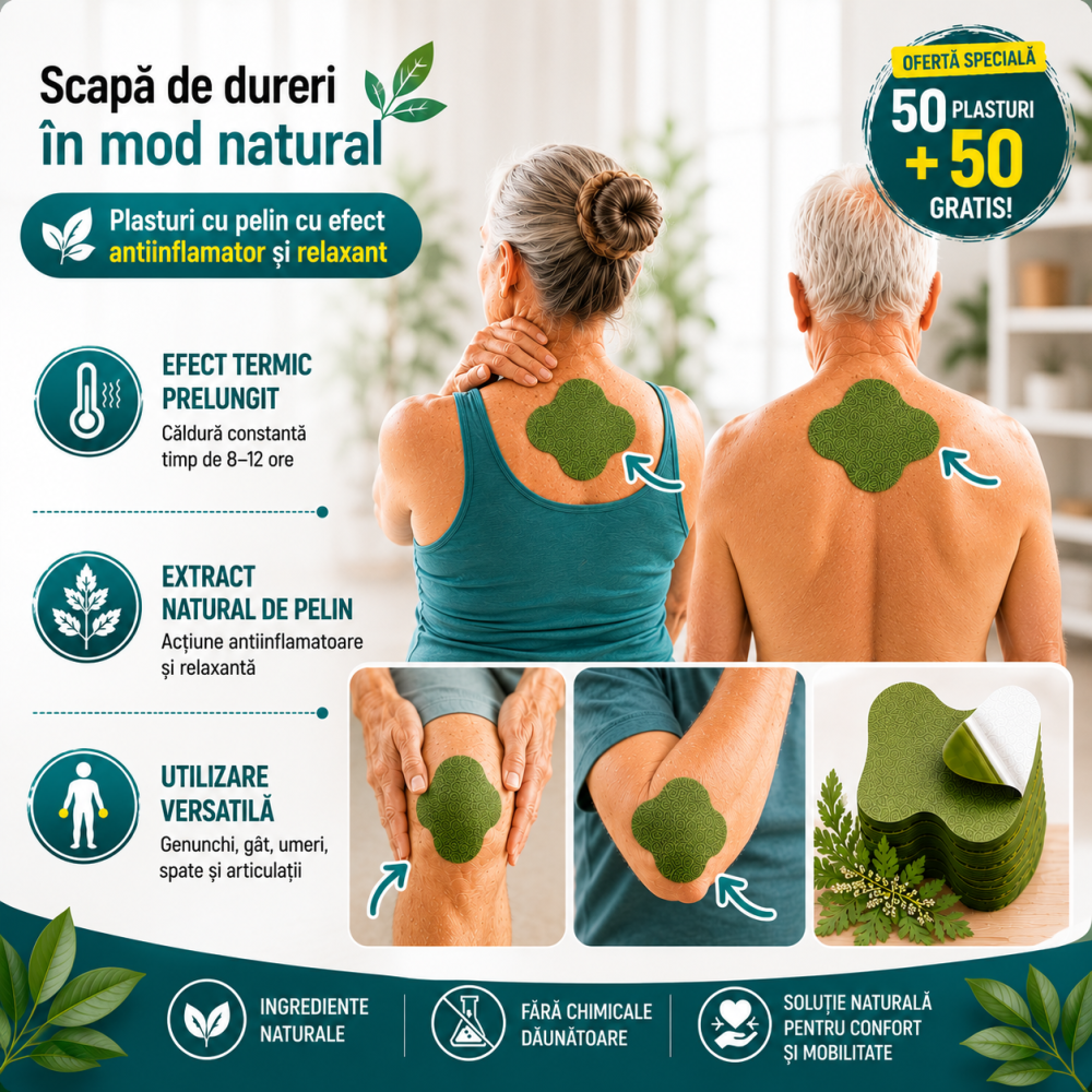 Plasturi Încălzitori pentru Genunchi - 10 Bucăți, Extracte Naturale, Efect Termic, Autoadezivi, pentru Relaxare Musculară și Confort [9]