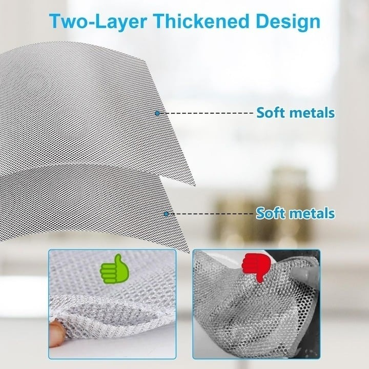 Set 10 lavete din microfibră metalică 20×20 cm, anti-zgârieturi, durabile și reutilizabile, ideale pentru curățare bucătărie [8]