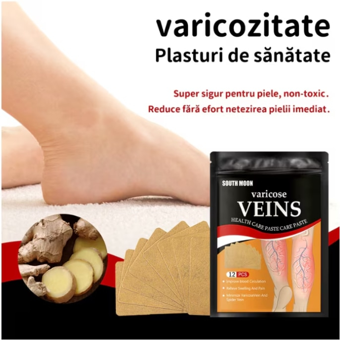 Set 12 Plasturi pentru Picioare - Extracte Naturale din Plante, Material Respirabil, 10,3 × 14,8 cm, Culoare Neagră, Autoadezivi, pentru Confort și Relaxare [2]