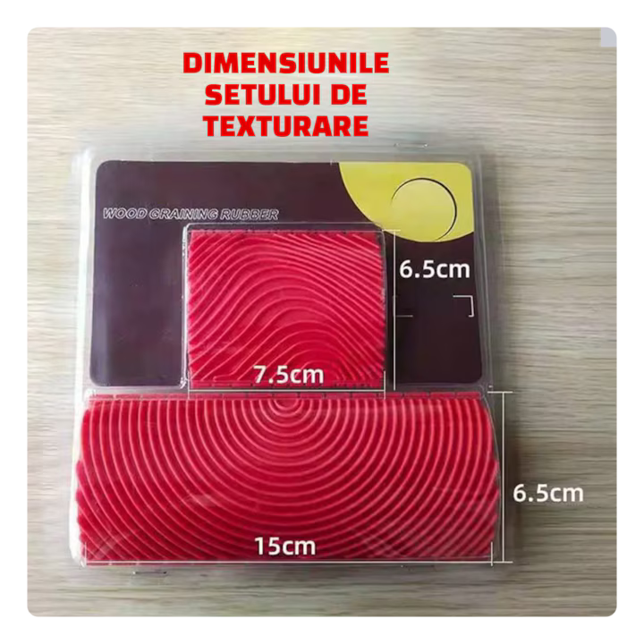 Set 2 aplicatoare vopsea efect lemn, textură realistă fibră lemn, pentru pereți și mobilier, utilizare ușoară, interior și exterior [1]
