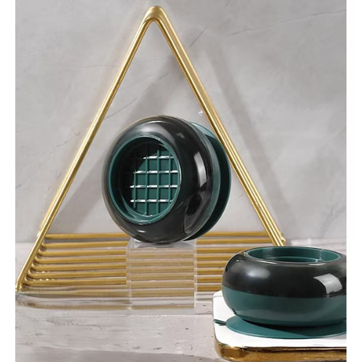 Set 4 suporturi antivibrație pentru mașina de spălat, din plastic și cauciuc, amortizare eficientă a zgomotului și vibrațiilor, dimensiuni 7,2 × 7,2 × 4 cm, verde [3]
