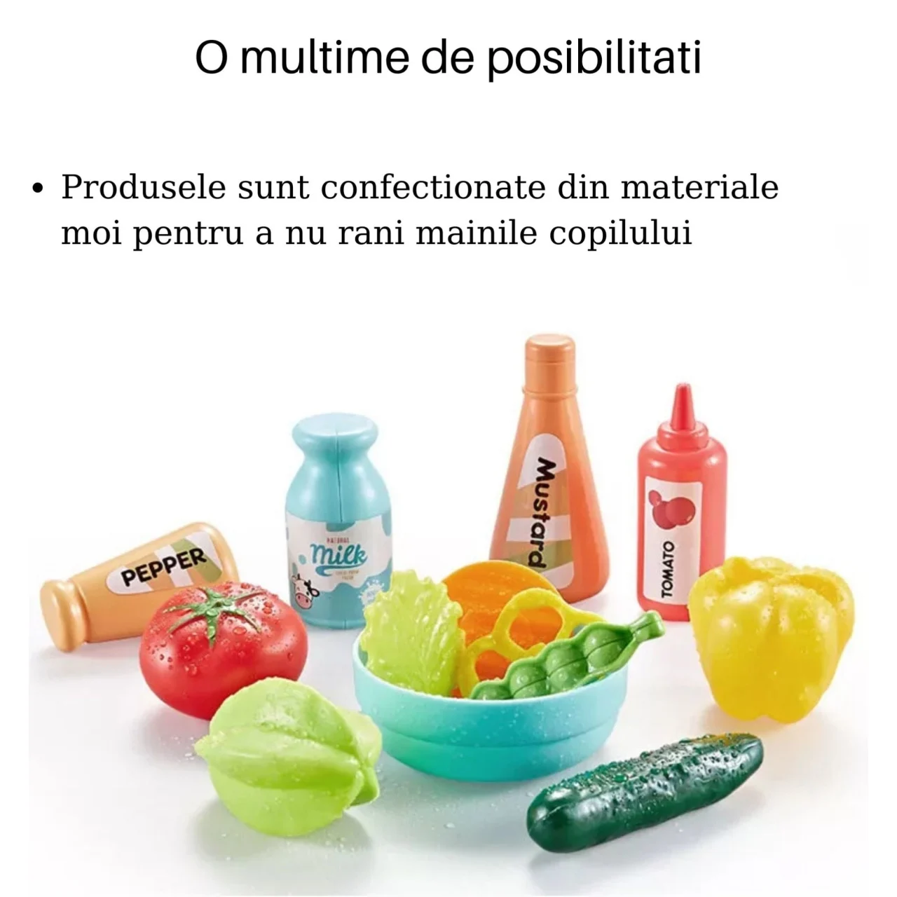 Set bucătărie copii 55 accesorii, model multifuncțional cu chiuvetă cu apă, aragaz și frigider, tablă de scris, joc de rol educativ, culoare roșie [2]