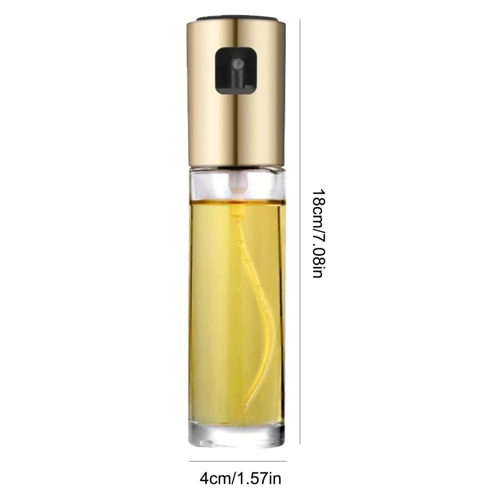 Sticlă Pulverizatoare pentru Ulei - 19 × 4,5 × 4,5 cm, Sticlă Transparentă și Oțel Inoxidabil, Pulverizare Uniformă, Recipient Multifuncțional pentru Ulei și Condimente [2]