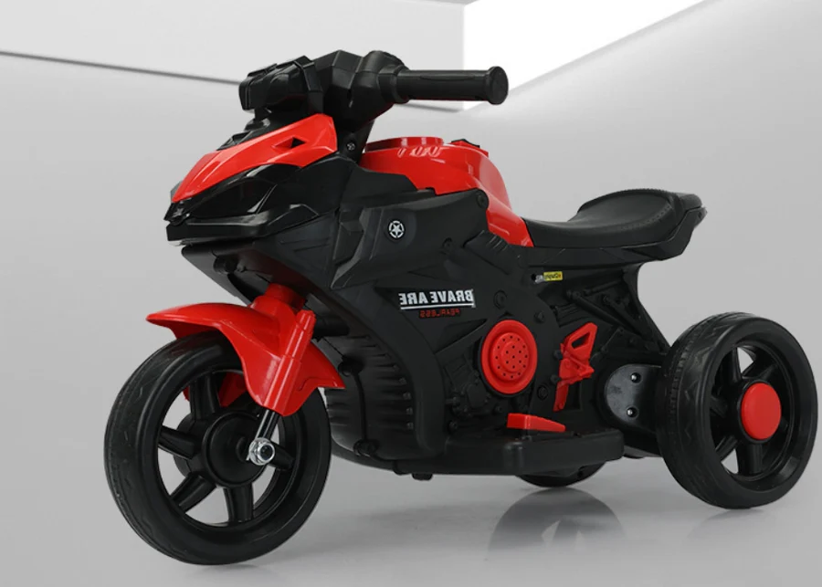 Tricicletă Electrică Formula TT pentru Copii 2–4 ani, 12V, Faruri LED și Muzică Integrată, Rosu [4]