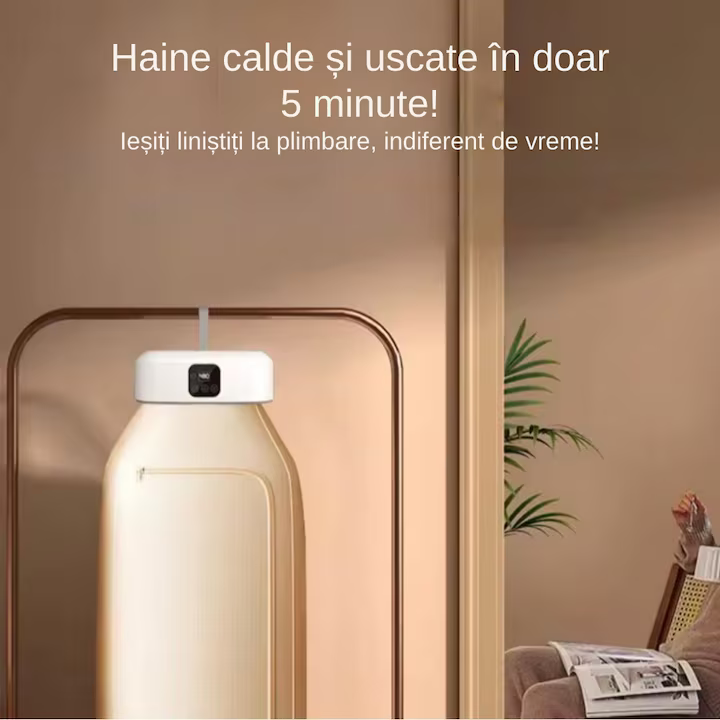 Uscător de Haine Electric Portabil 400W, Mini Dulap Pliabil cu Tehnologie 3D Air Drying, Uscare Rapidă 30 min–6h, Temperatură Constantă, Capacitate 10 kg, Design Compact [5]