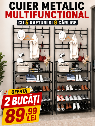 Rafturi, Organizatoare si Suporturi - https://www.maxtop.ro/continut/produse/453/1500/cuier-metalic-cu-5-rafturi-si-8-carlige-multifunctional-pentru-haine-pantofi-si-genti-design-modern-168-cm-negru-alb_4233.webp