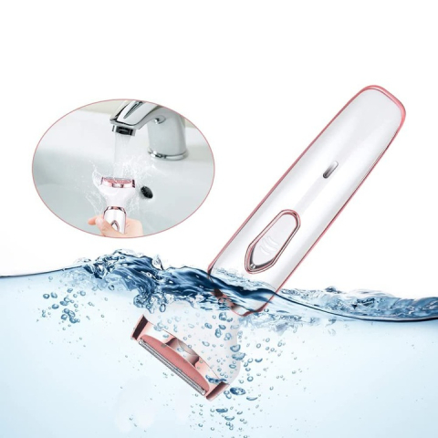 Aparat de ras și trimmer 4 în 1, reîncărcabil USB, utilizare Wet & Dry, pentru corp, față, sprâncene și nas, epilator multifuncțional, alb [9]