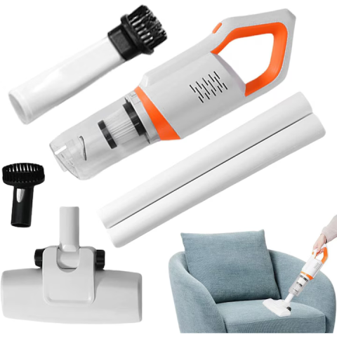 Aspirator Vertical Fără Fir 2 în 1, 8500 Pa, 5 Atașamente, Filtru HEPA, Recipient Colectare, Curățare Ușoară, 113x21 cm [3]