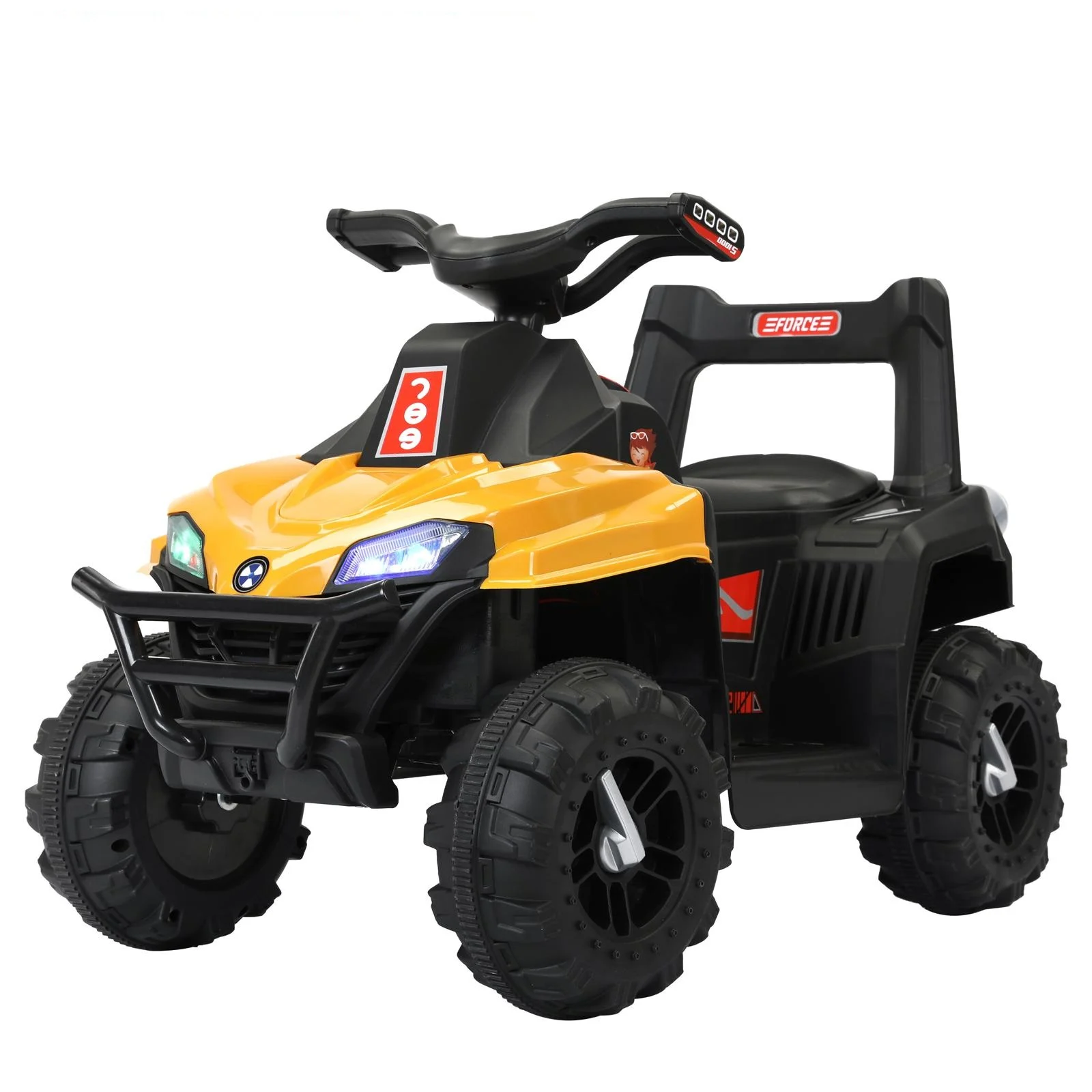 Motociclete si masini electrice copii - ATV Electric pentru Copii 12V, Lumini și Sunete, Viteză Reglabilă, Design Robust, Galben