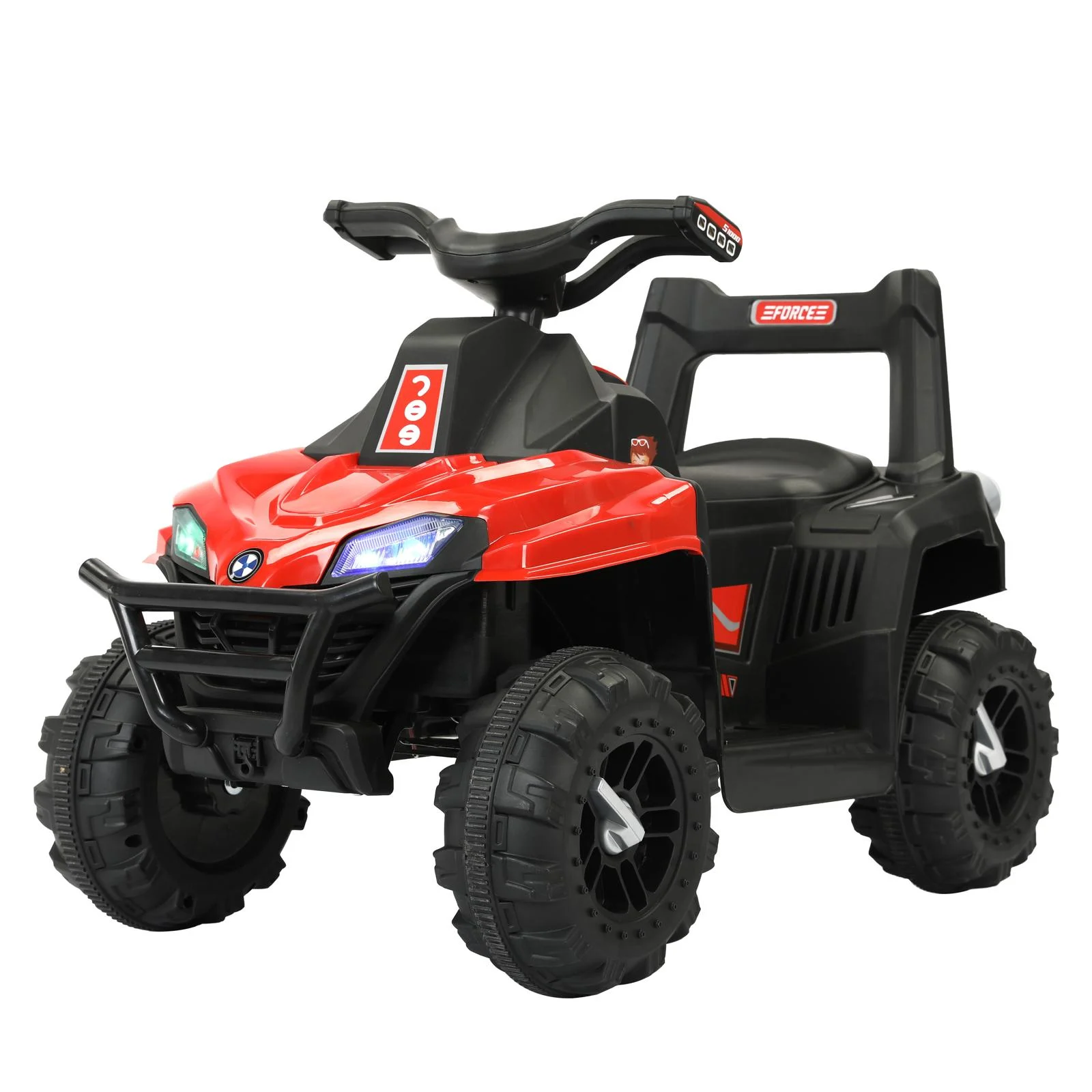 Motociclete si masini electrice copii - ATV Electric pentru Copii 12V, Lumini și Sunete, Viteză Reglabilă, Design Robust, Rosu
