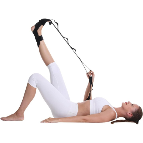 Bandă de stretching yoga 2 m, 7 segmente, material premium respirabil, design confortabil, ușor de transportat și utilizat [1]