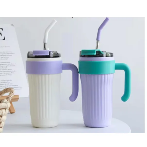 Cană Termos de Voiaj din Oțel Inoxidabil 304, Capacitate Medie, Izolare Termică pentru Băuturi Calde și Reci, Gură Largă și Mâner Ergonomic, Ideală pentru Călătorii și Utilizare Zilnică [1]