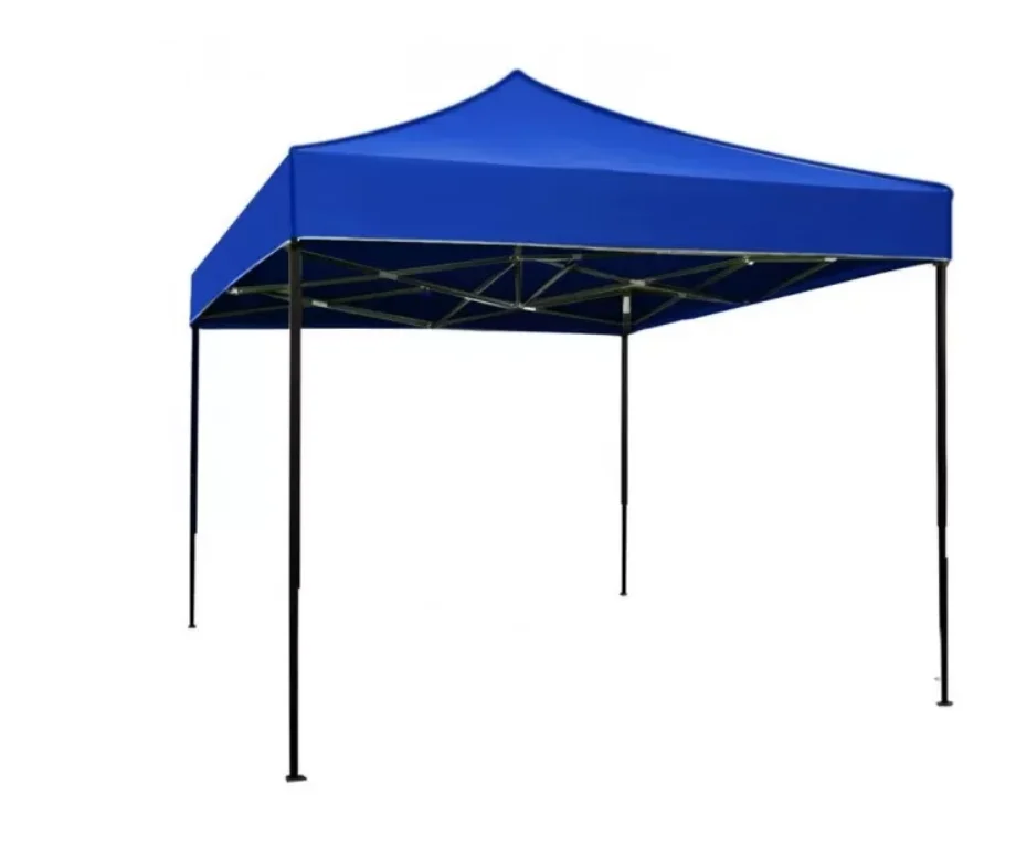 Articole Pentru Gradina - Cort pavilion pliabil,14 kg, 3x3 m, Cadru metal cu panza impermeabila pentru Curte, Gradina, Evenimente, Albastru