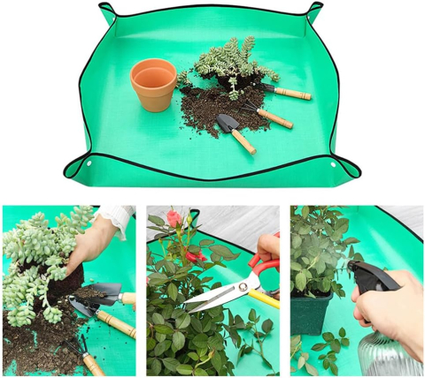 Covoraș grădinărit 75×75 cm, material impermeabil, rezistent, protejează de murdărie și apă, curățare rapidă, pliabil și antiderapant [1]