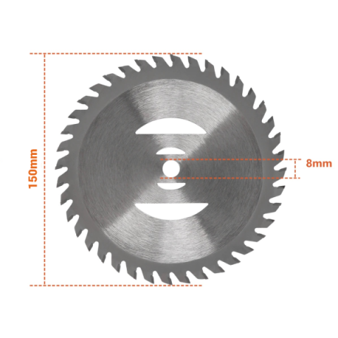 Disc motocoasă 150 mm, piesă de schimb rezistentă la uzură și șocuri, pentru tăiere iarbă și buruieni, compatibil universal [1]