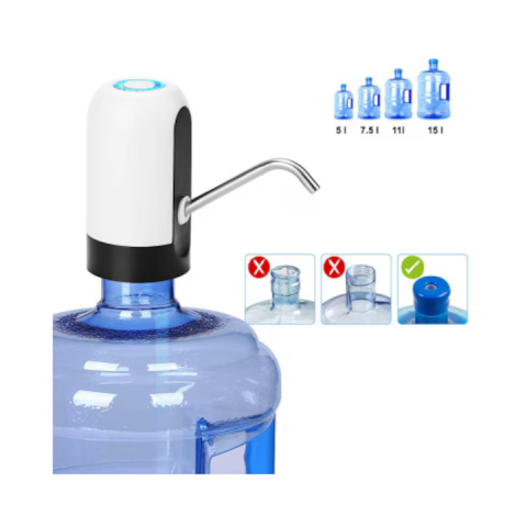 Dozator electric apă pentru bidon, cu încărcare USB, indicator LED, utilizare simplă prin apăsare, compatibil universal, portabil [4]