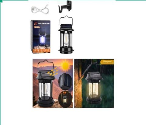 Felinar solar portabil cu încărcare USB, baterie 20000 mAh, moduri multiple de iluminare, realizat din ABS rezistent, pentru exterior [3]