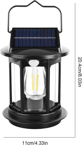 Felinar solar portabil cu încărcare USB, baterie 20000 mAh, moduri multiple de iluminare, realizat din ABS rezistent, pentru exterior [1]