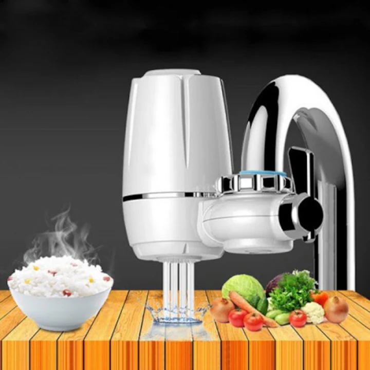 Filtru purificator pentru robinet, antibacterian, cu filtrare 5 niveluri, Nano KDF, ceramică și carbon activ, debit 7 L/min [3]
